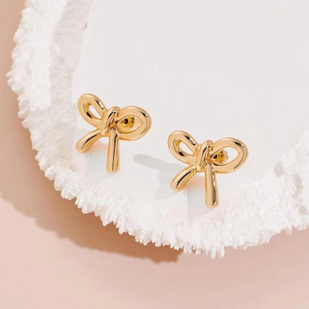 

Pendientes Bow Knot Stud Earrings Jewelry Accessories Piercing Ear Stud Simple Earrings Party