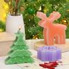 WTEMPO DIY Resin Silicone Molds Christmas Tree Snowflake Reindeer Pattern Design Ornaments Making Molds Christmas-themed Candles Making Molds