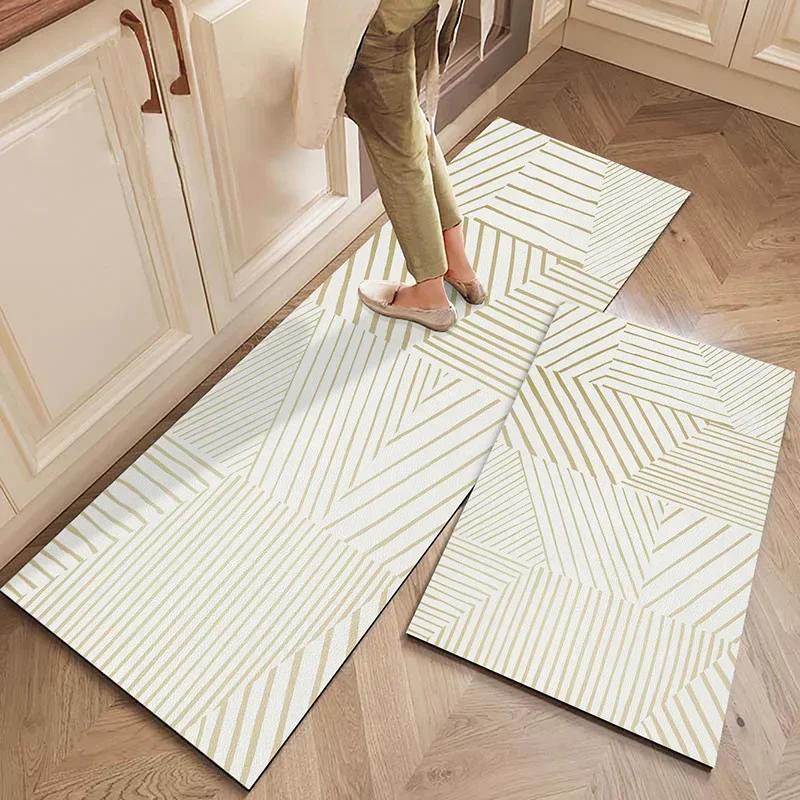 Waterproof PVC Floor Mat Non Slip Carpet Luxury Living Room Rug Big Size Entrance Doormat for Home Kitchen Decor