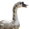 Simulation Miniature Feathered Goose Free Standing Animal Figurine Craft