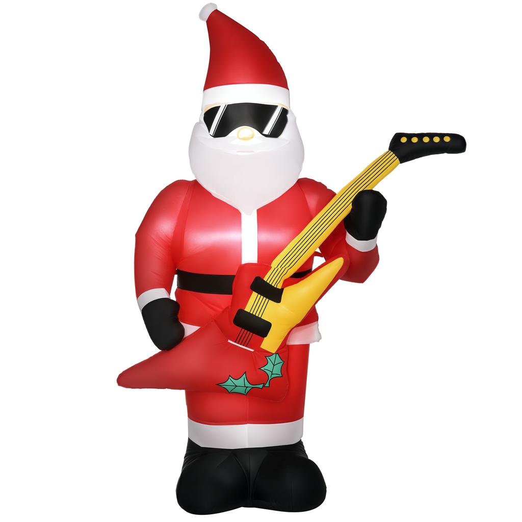 Christmas Decoration Inflatable Santa Claus Outdoor Christmas Decoration, Incl. Blower, 140 m, Red + White