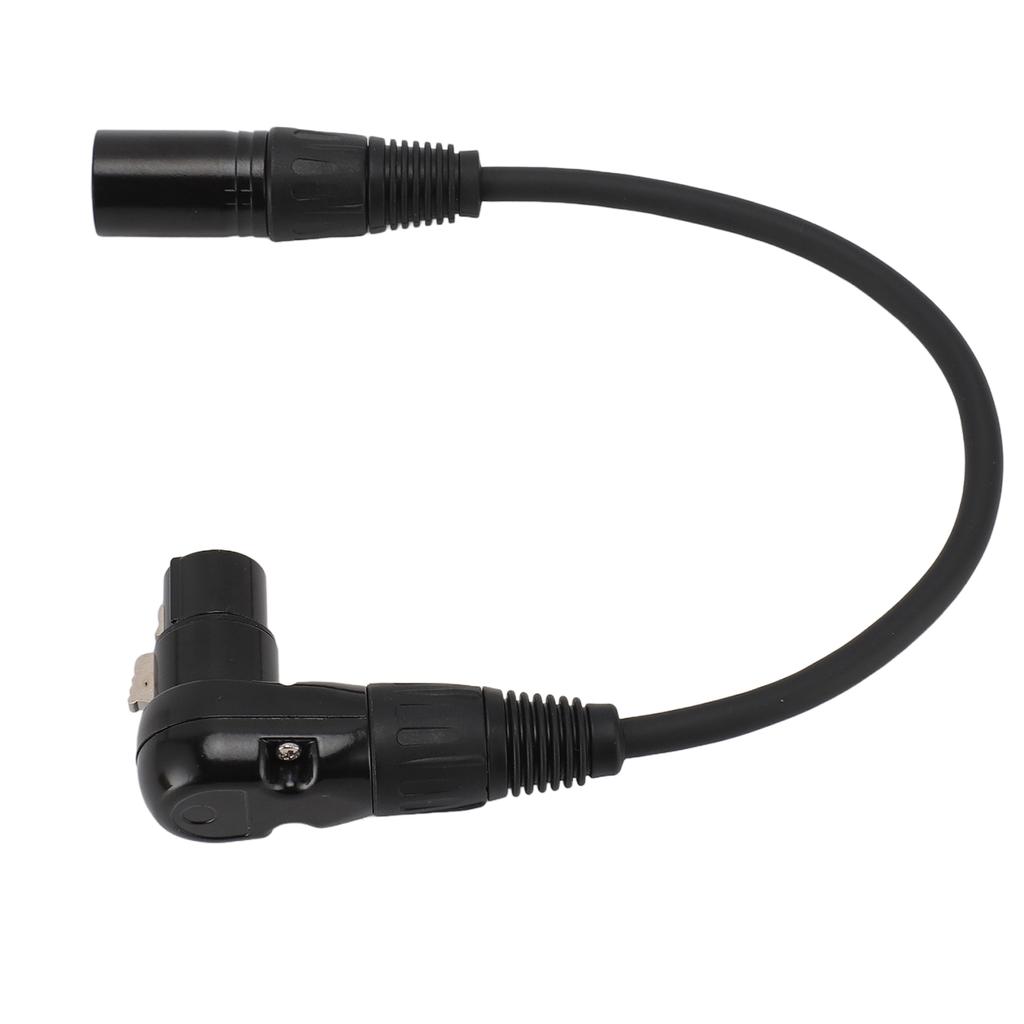 XLR Microphone Extension Cable Adapter 90 Degree XLR Female to Straight XLR Male Cable Adapter for Speaker Recording