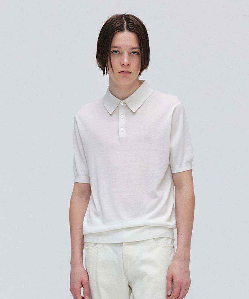 EZIO Soft Collar Half Knit_Ivory