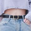 Womens Versatile Pu Belt With Sophisticated Pin And Vintage Buckle Options For Pairing Stylish