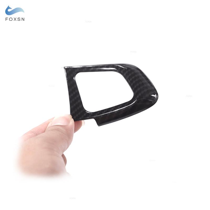 ABS Carbon Texture 2pcs Car Accessories Steering Wheel Button Frame Cover Trim For Land Rover Range Rover Evoque 2011 -