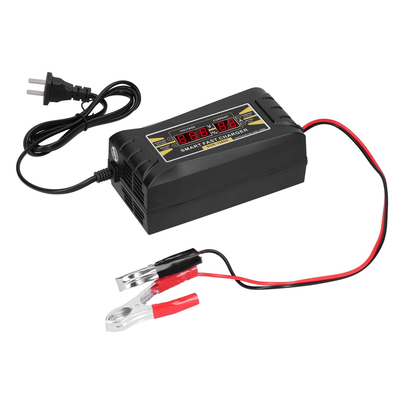 

Зарядное устройство для аккумулятора 12В 6А Умный ЖК-экран Автоматическое для автомобиля мотоцикла