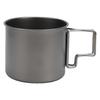 Ti Cup Camping Coffee Mug with Foldable Handle Lightweight Portable for Outdoors Travel Hiking 9CM