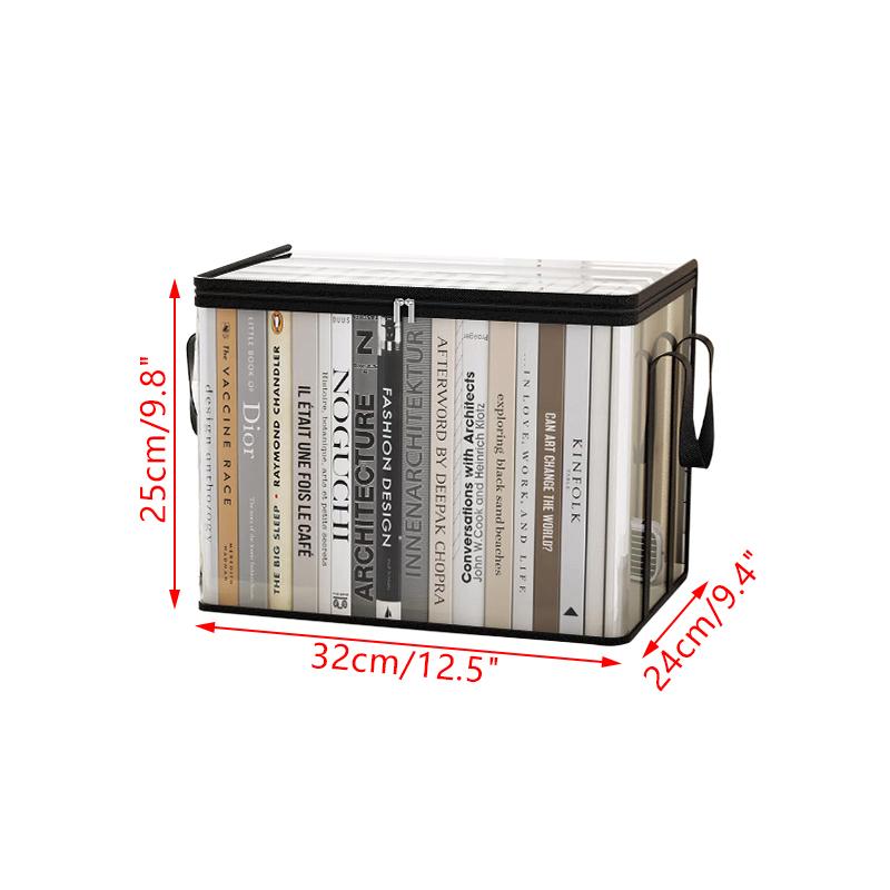 Toys Organization Student Book Storage Bag Large Capacity Foldable Portable Storage Box Transparent Dustproof Waterproof Clothes