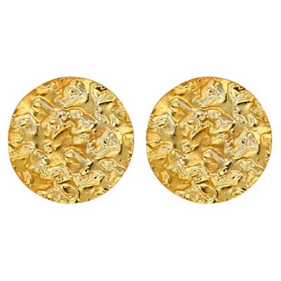[R6042] - Silver Artisanal Earrings 'Cléopatra' Gilded - 15 Mm