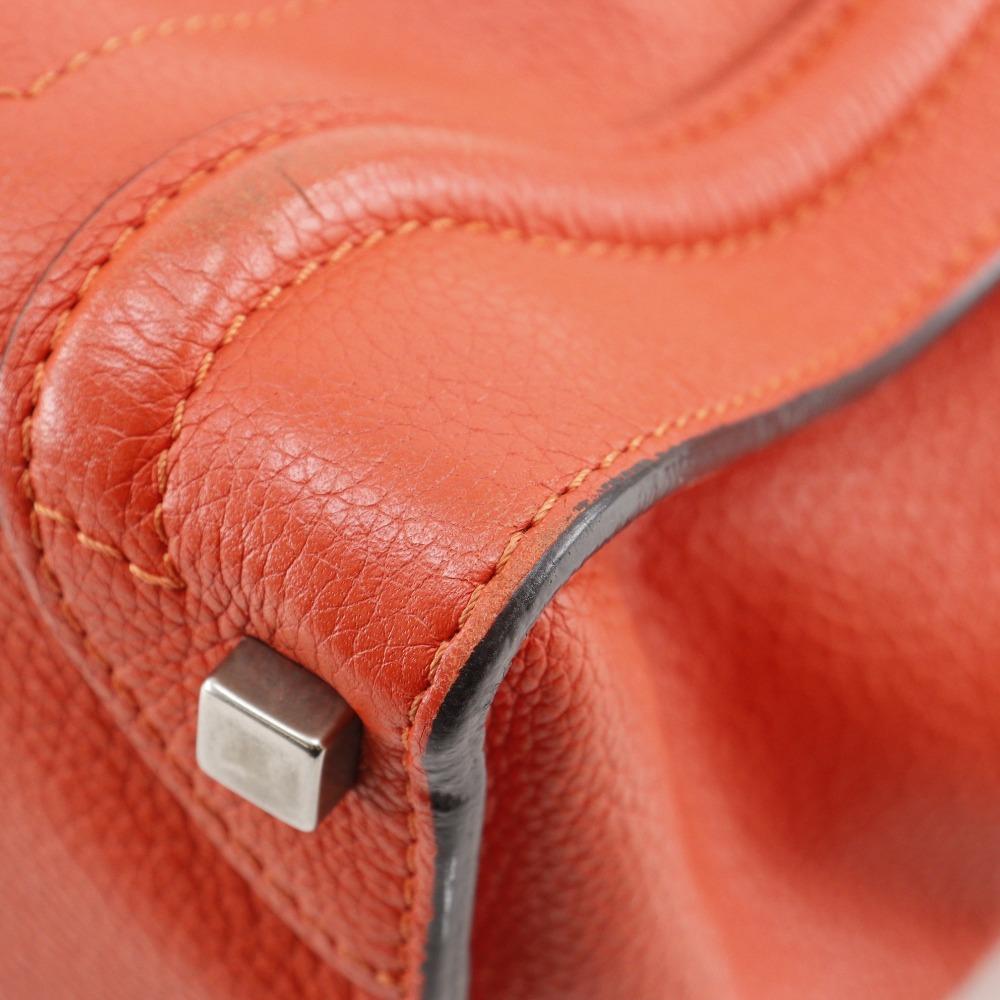 Celine Bagażowa Torebka Ręczna Mikro shopper Czerwono/Pomarańczowa skóra Damska Używana