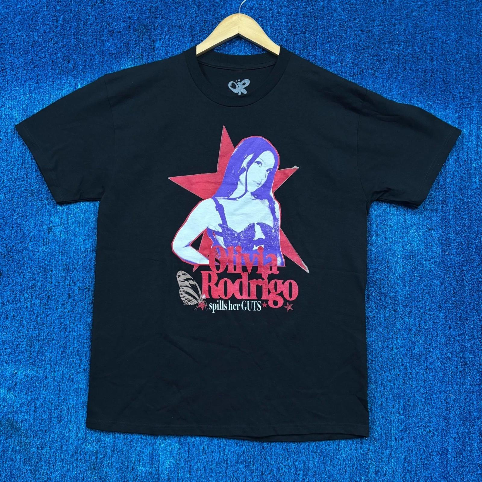Olivia Rodrigo Spills Her GUTS World Tour Butterfly Tee L XL