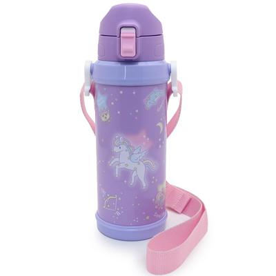 Mother Garden Children's Water Bottle, Direct Drink, Unicorn, Stainless Steel, Starry Sky Pattern [800 Ml], Girls, Insulated, One-Touch Opening, Kids,