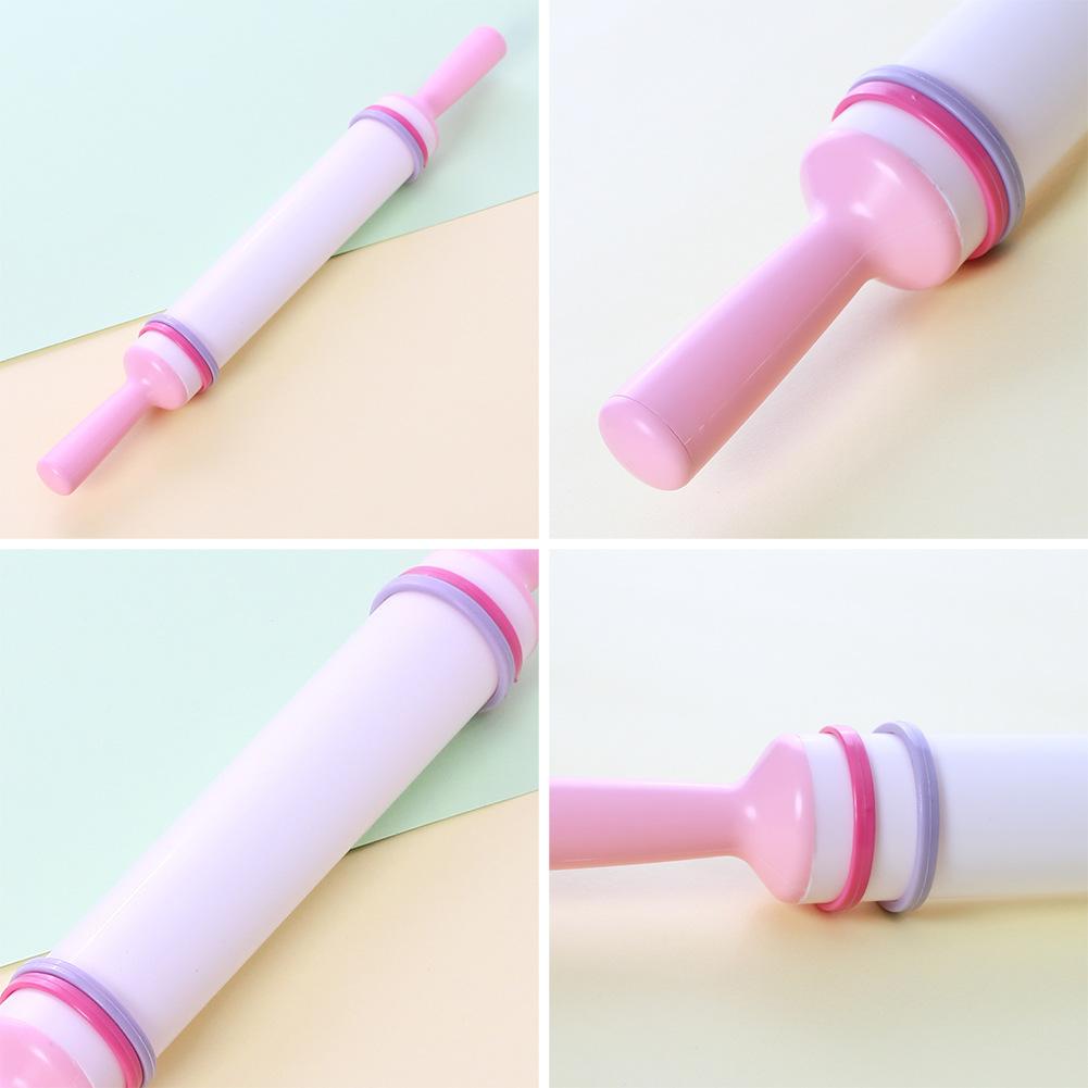 1 Pcs Cake Roller Pin Baking Biscuit Fondant Cake Dough Roller Plastic Non-Stick Adjustable Rolling Pin Baking Tools