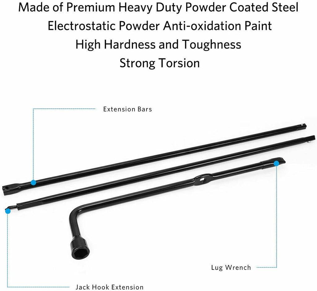 DayPlus Spare Tire Lug Wrench Tool Replacement Steel Kit Scissor Jack Compatible for Ford F-250 F-350 F-450 F-550 2003 To 2007