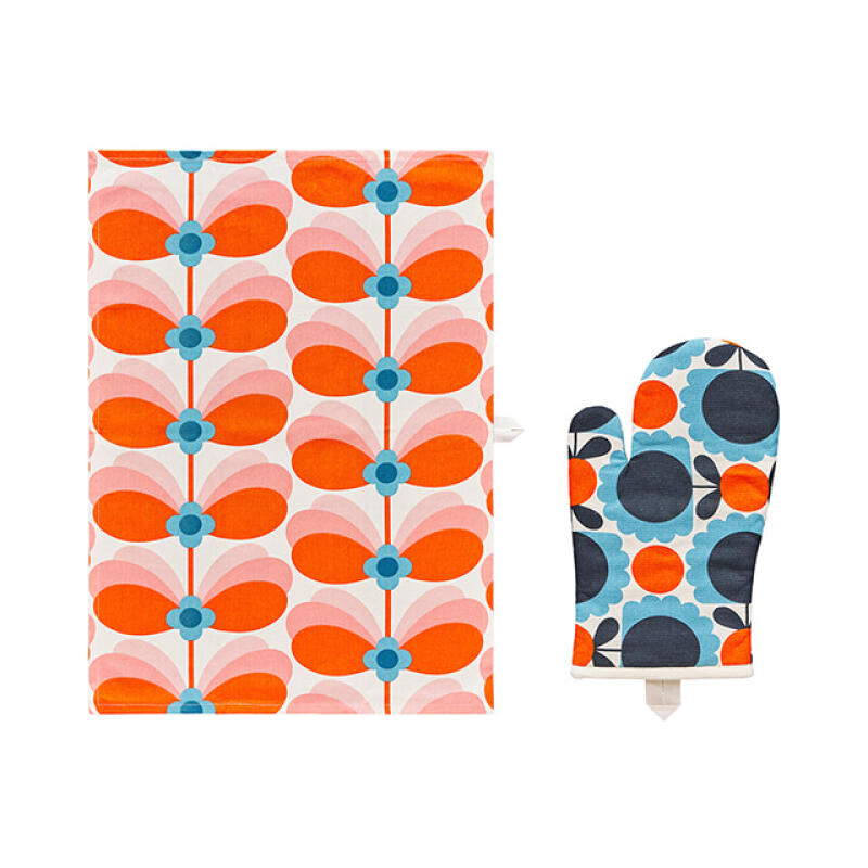 [Ola ] Nordic Kitchen Hand Towel Oven Glove Set