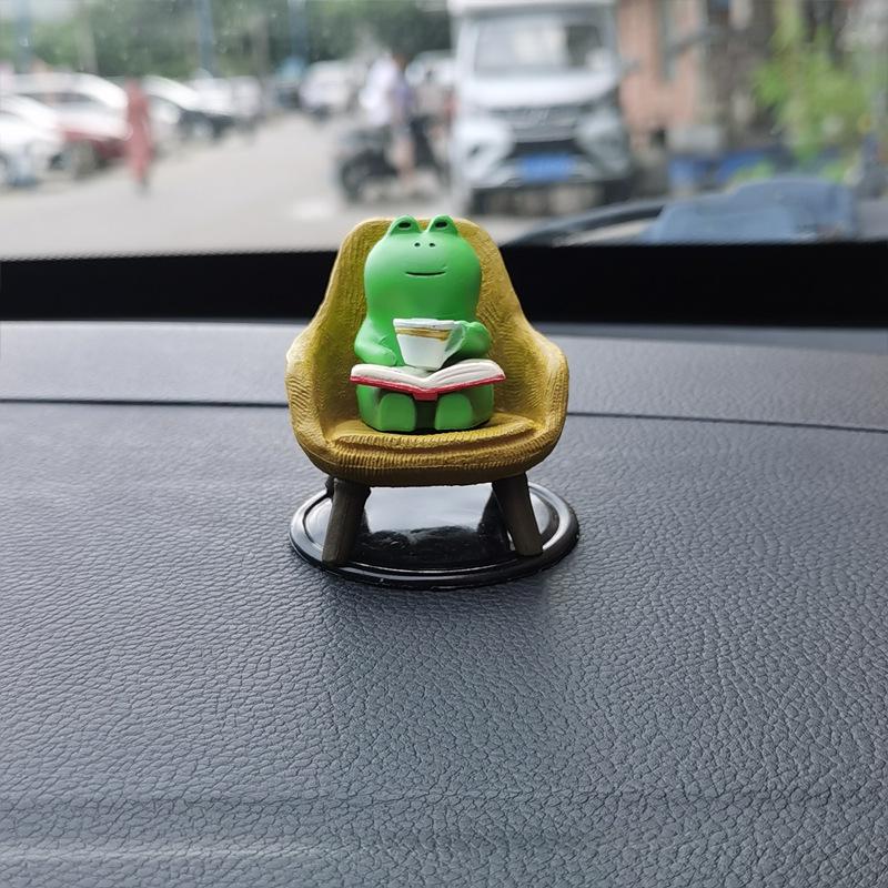 Zakka Żaba Uzdrowicielska Ozdoby Samochodowe: Urocza dekoracja wnętrza do domu, biura lub samochodu