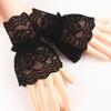Women'S Lace Mesh Hollow Bell Sleeves Wrist Sleeve For Weddings And Parties