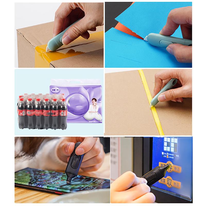 Portable Mini Ceramic Utility Knife, Safe Blades Box Packaging Opener Cutting Tools With Keychain Hang Hole, Locks Into Position