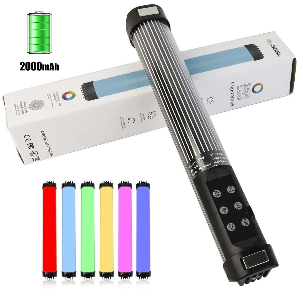 RGB Photographic Lighting 2700-7500K Magnet Photography Mini Handheld LED Light Stick Tube Stick Lamp For Video Vlog Fill Light