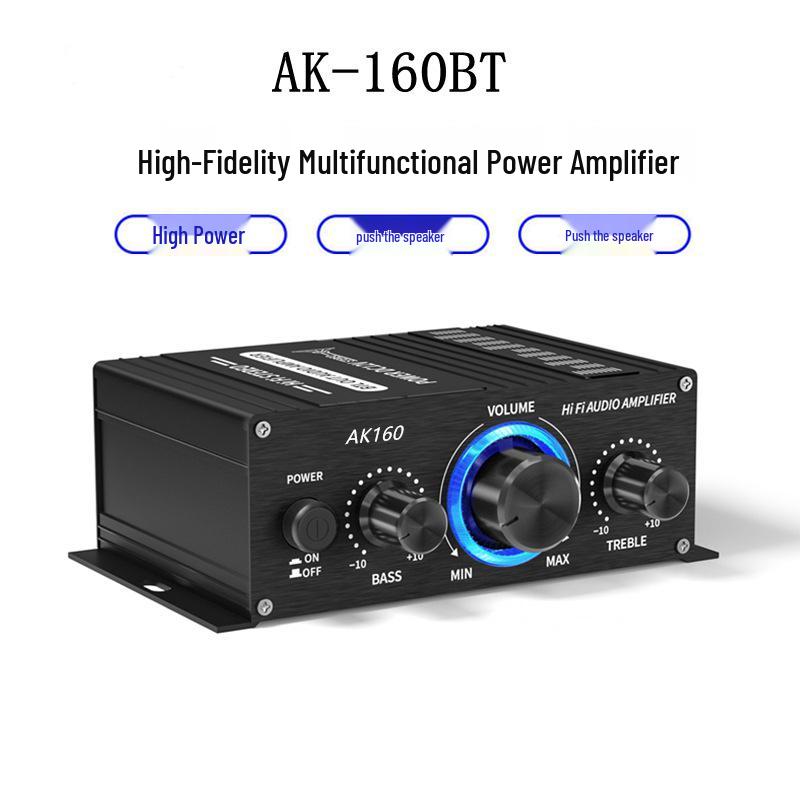 12V Bluetooth 5.0 Stereo Amplifier for Car, Computer, or Desktop: 2-Channel Background Music Power