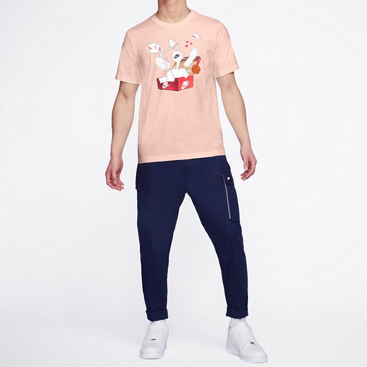 Nike Shoe Box Print Short Sleeve Tee Men Tops Coral-Red CU6872-664
