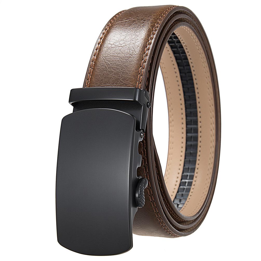 1Pcs Two-Layer Cowhide Belt, Fashionable Business Automatic Buckle Belt Ly35-1064-1