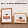 Photo Frame Rectangular Picture Frame for Wall Mounting or Tabletop Display Standing Desktop Wood Photo Frame with Clear Cover