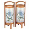 Buddhist Altar Shop Takita Shoten Bon Festival Lantern, Rotating Lantern, Miyabi No. 5 "Kitayama" 6625 (Pair) Height 34cm X Width 14cm Standing La