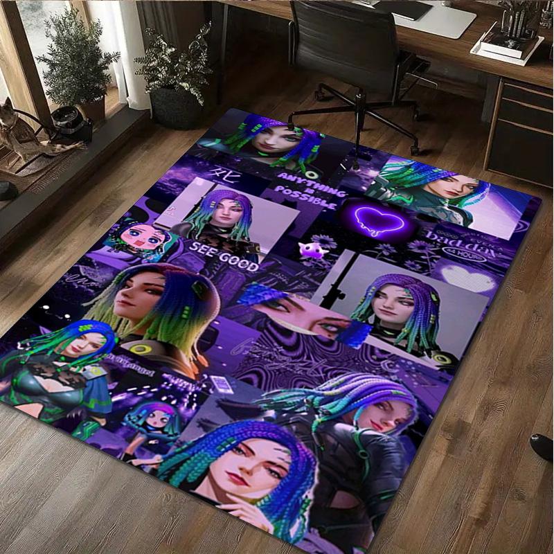 1Pc Free Fire Print Rug - Computer Chair Area Rug Home Decoration Carpet For Living Room Bedroom Flooring Mat
