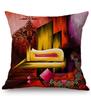 Islam Oil Painting Muslim Decoration Arab Calligraphy Allah Sofa Throw Pillow Case Meditation Cotton Linen Worship Cushion Cover