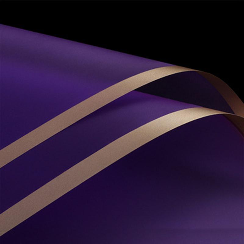 20 buc hârtie de împachetat cu flori, impermeabilă, semi-permeabilă, cu chenar auriu, ambalaj pentru buchet de culoare jeleu