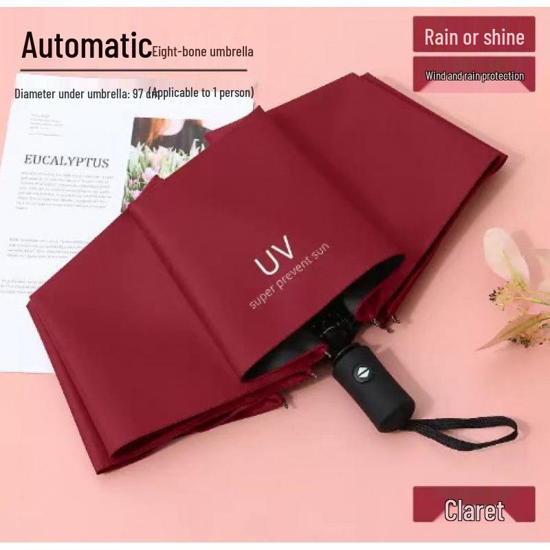 Durable Semi-Automatic UV-Resistant Folding Sun Umbrella for Students
