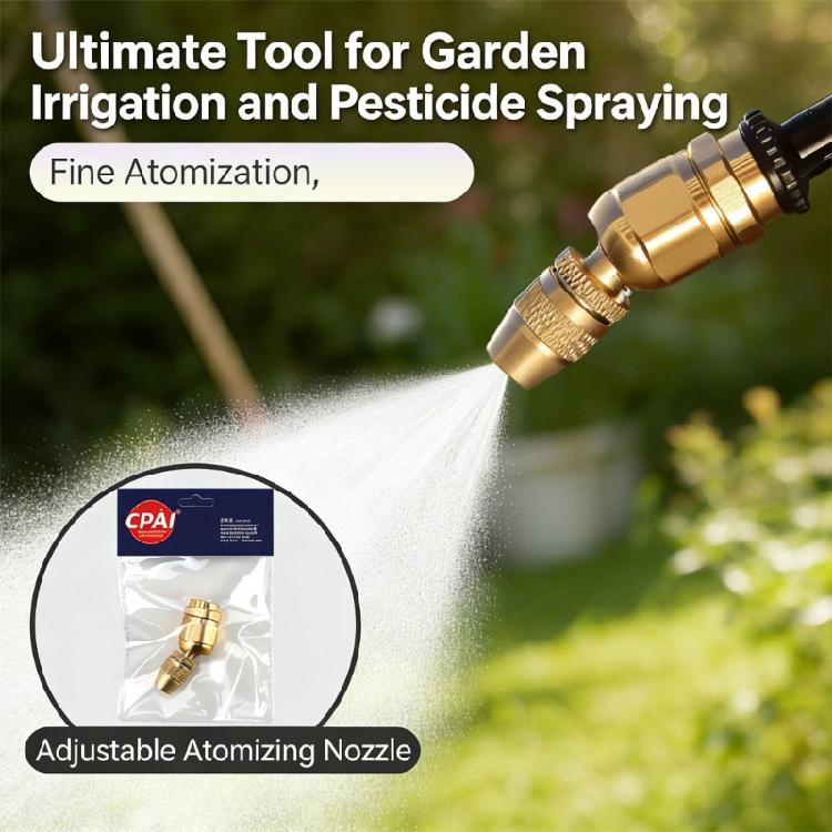 Ergonomic Brass Sprayed Nozzle With Adjustable Flows For Comfortable Gardening And Farming Horticulture Applications