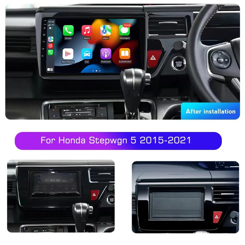 2din Android Car Radio Multimedia Player Carplay Auto GPS Navigation DSP BT For Honda Stepwgn 5 2015 2016 2017 2018-2021