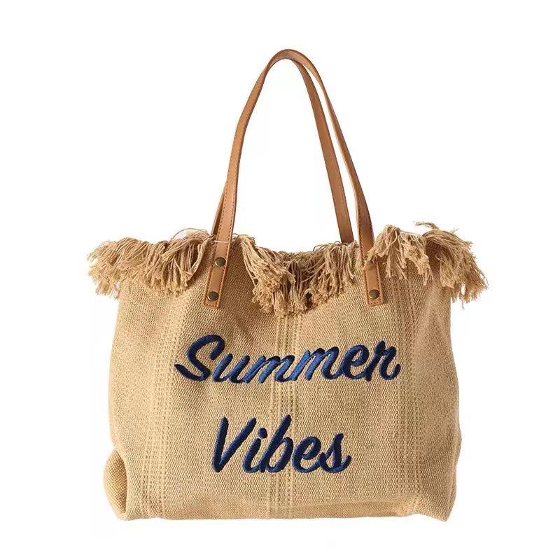 2022 Trendy Pink Fashion Letter Tote: Large Capacity, Versatile Handbag & Shoulder Bag