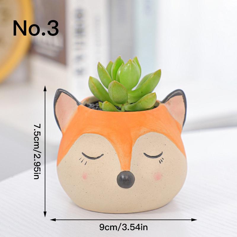 Cartoon Ceramic Flower Pot Planter Desktop Decoration Ornaments Garden Supplies Bonsai Succulent Pot Plant Pot