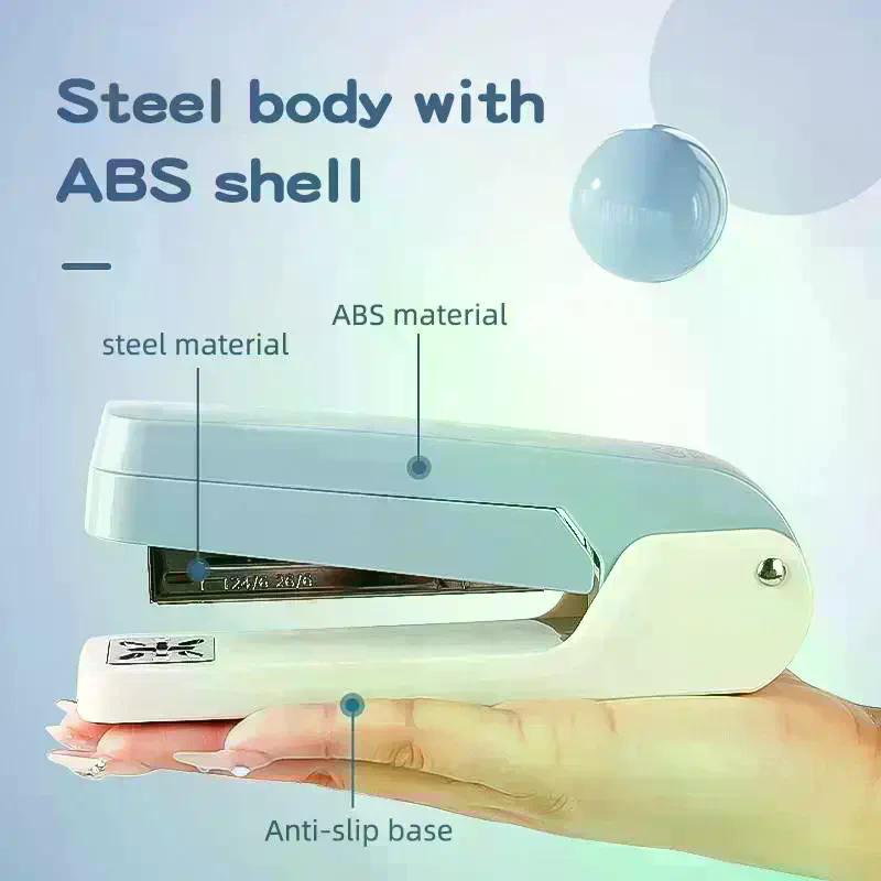 360 Stapler Rotation Heavy Duty Stapler Compatible Effortless Long Paper Swivel Stapler 24/6 Staples