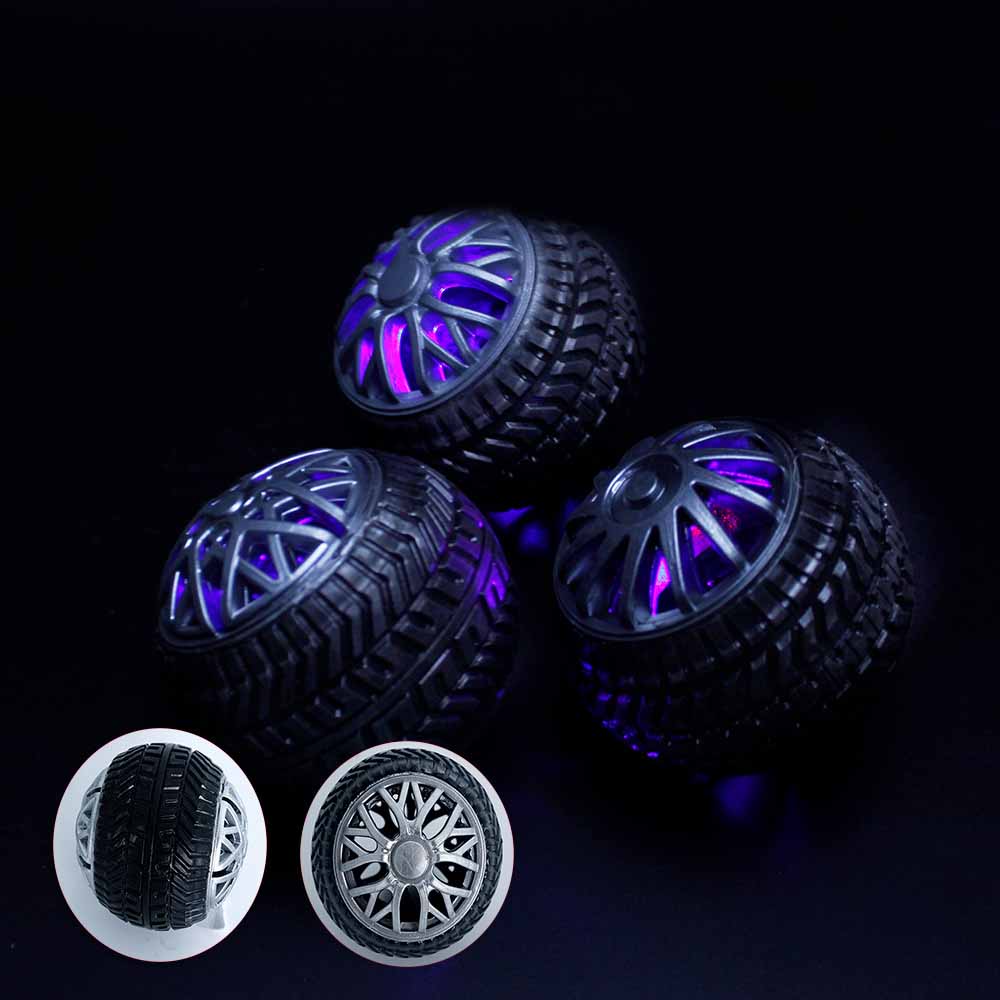 Light-emitting Bouncy Ball Toys Creative 3D Three-dimensional Simulation Wheel Modeling Round Squeeze Ball Bouncy Ball Toys