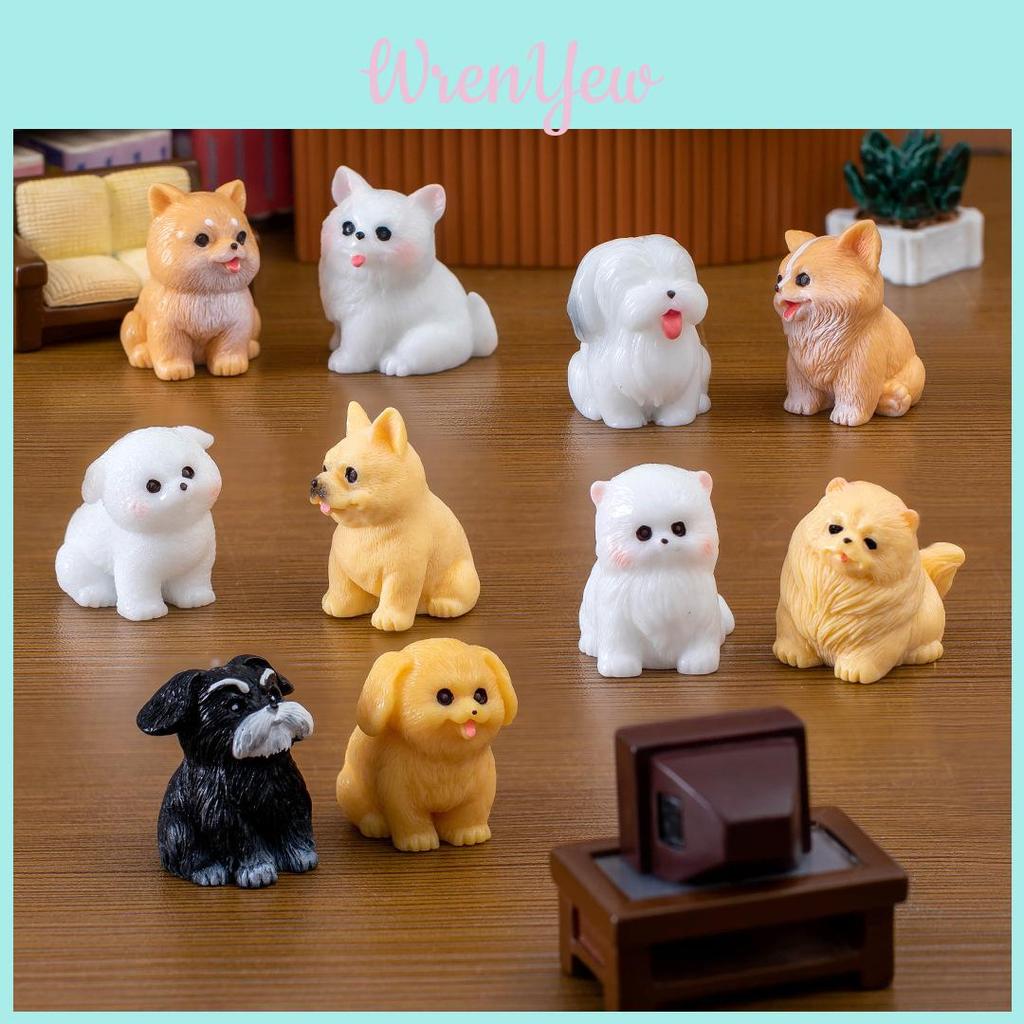 Adorable Resin Miniature Dogs Blind Box Creative Garden Decor Accessories