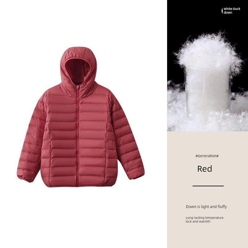 

Plus Size Hooded Fall and Winter Heattech Outwear Lightweight down Jacket Red (First Generation) 8xl