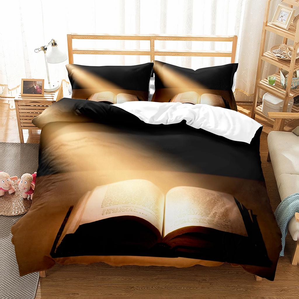Comforter Christianity Bible Jesus Theme Religion Christian Cross Black Polyester King For Kids Adults
