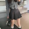 High-Waist A-Line Knitted Skirt for Women - Fashionable, Slimming, Anti-Exposure Wool Pleats for Spring & Autumn
