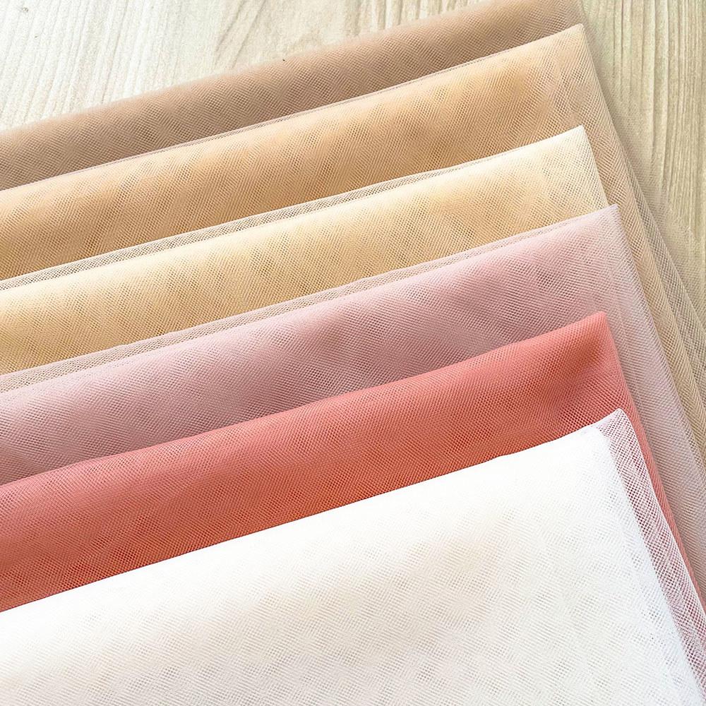 Pop 1 Yard Light Gauze Fog Nylon Mesh Fabric Soft Delicate Pure Color Lace Yarn For DIY Veil Wedding Decor Dress Fairy Tulle