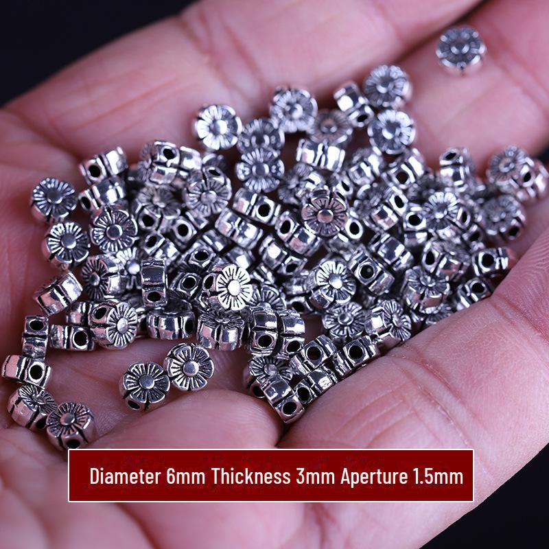 

Бусины из тибетского серебра в форме цветка: Аксессуары для подвесок и браслетов своими руками