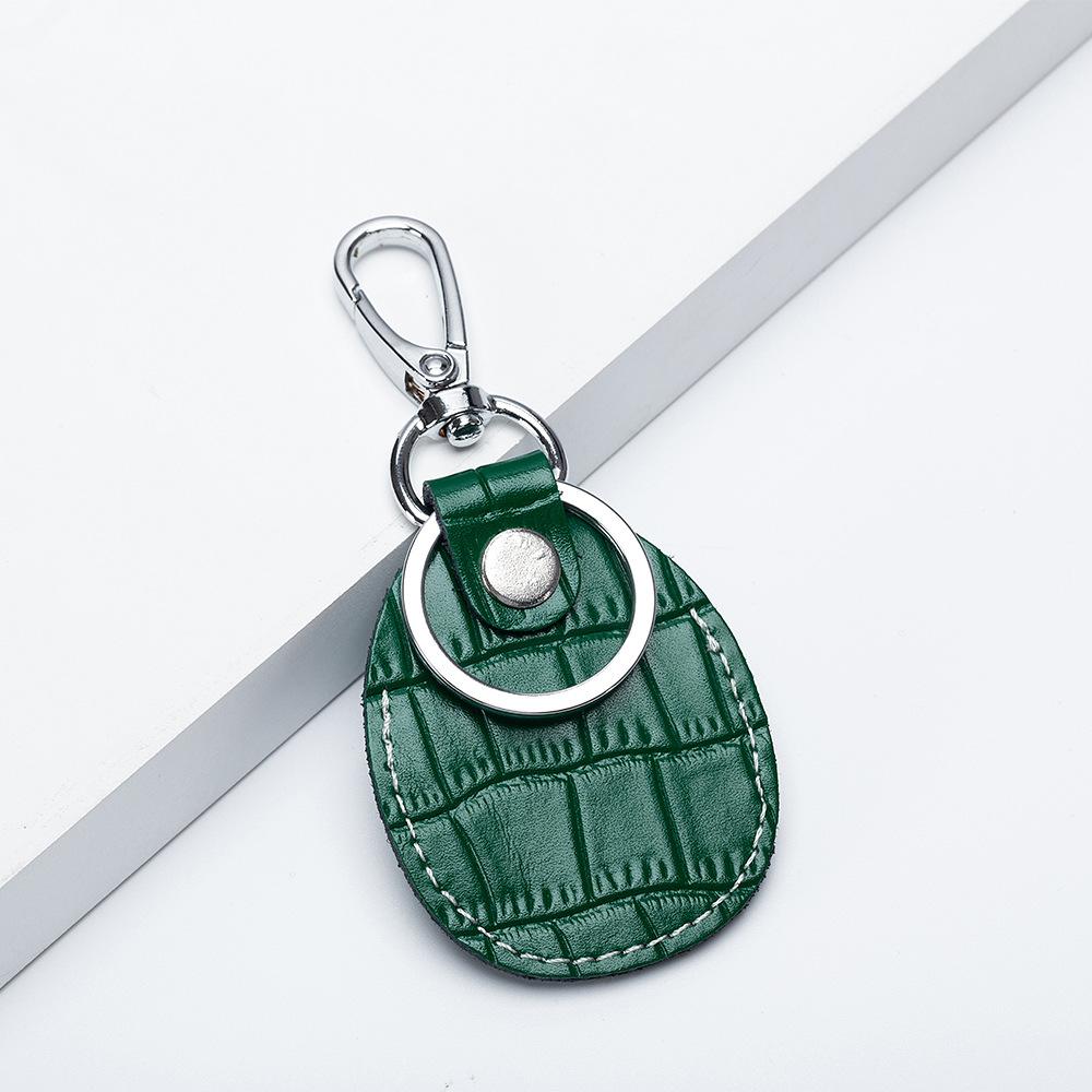 Leather Keychain Card Cover For Alarm Tag Intercom Key Access Entry Card Set Car Key Protector Card Tracker