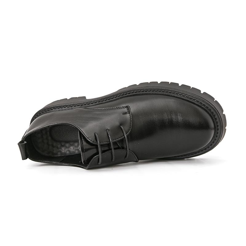 Herren Oxfords Kleid Schuhe Dicke Sohle Formell Business Braun Leder Plateauschuhe Smoking Hochzeitsschuhe Übergröße