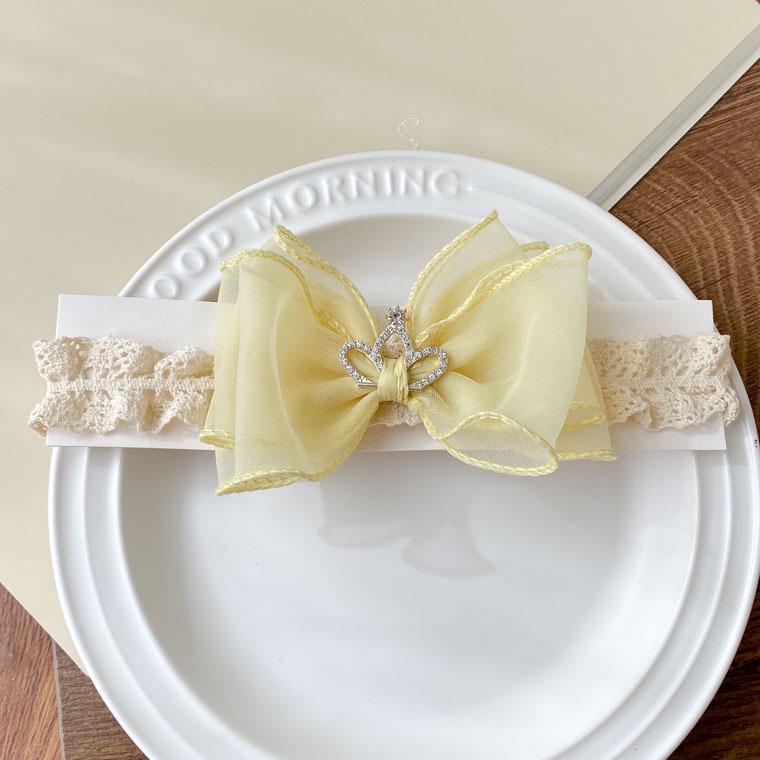 Korean Style Rhinestone Bow Baby Headband - Versatile, Non-Tightening Princess Hair Accessory