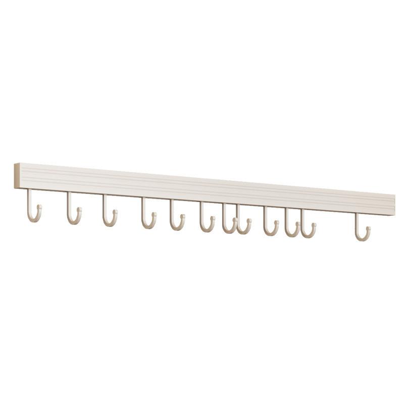 Kitchen Wall Mounting Rack With Space Aluminum Hooks For Utensils And Cookware Storage
