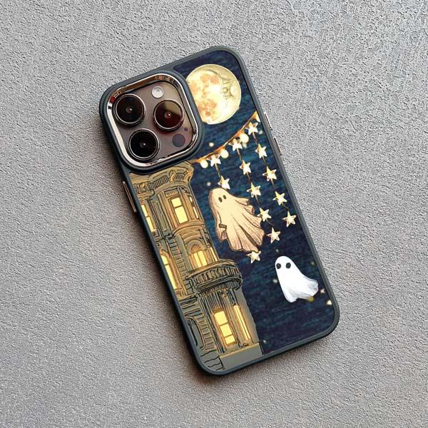 Fashion Ghost Creativity Phone Case For Iphone 16 15 14 11 13 12 Pro MAX Back Cover X XS XR Max 7 8 Plus Cases Solt Matte Shell