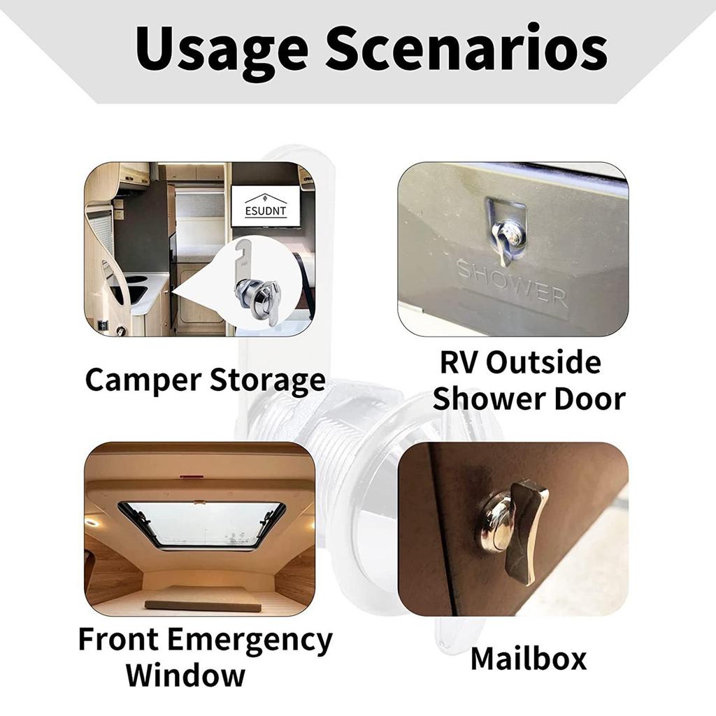 Thumb Operated Cabinet Lock Without Key Compartment Closure Quick Accesses Cabinet Cam Lock for Mailboxes & Drawers